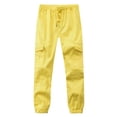 thumbnail image 1 of Mnyotv Pantsuit for Men Men's Slacks Casual Fashion Trend Pants Yellow 2XL, 1 of 2