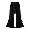 thumbnail image 1 of Mnyotv Ruffle Flared Leggings Girls Fashion High Waisted Trousers Toddler Girl Casual Dance Yoga Pants Size 5-6 Years, 1 of 4