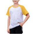 thumbnail image 1 of Mnyotv Short Sleeve Summer Tops for Boy Patchwork Crewneck Athletic T Shirts Casual Basic Running Tshirts Top Size 6-7 Years, 1 of 6