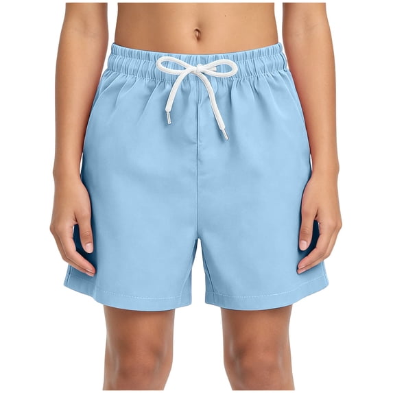 Mnyotv Summer Beach Shorts Kids Boys Athletic Short Casual Drawstring High Waisted Sweatshorts Size 9-10 Years