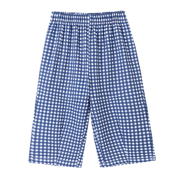 Mnyotv Toddler Baby Girl Clothes Casual Gingham Pants Retro Elastic Waist Checkered Trousers Size 2 Years