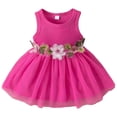 thumbnail image 1 of Mnyotv Toddler Baby Girl Summer Dresses Sleeveless Floral Embroidery Birthday Outfits Sytlish Princess Dress for Girls Size 18-24Months, 1 of 6