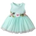 thumbnail image 1 of Mnyotv Toddler Baby Girl Summer Dresses Sleeveless Floral Embroidery Birthday Outfits Sytlish Princess Dress for Girls Size 6-9Months, 1 of 6