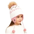 thumbnail image 1 of Mnyotv Toddler Boys Girls Beanie Hat with Ear Flaps Winter Soft Fleece Knitted Cap for Kids, 1 of 5