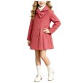 thumbnail image 1 of Mnyotv Toddler Girls Dress Coat with Bow Outerwear Long Sleeve Button Mid-Length Jacket Size 18-24 Months, 1 of 6