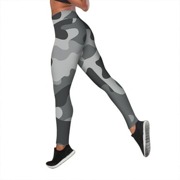 Mnyotv Yoga Pants Women Compression Leggings for Women Print Workout Pants Workout Leggings High Waist Athletic Yoga Pants Workout Pants Work Pants Gray S