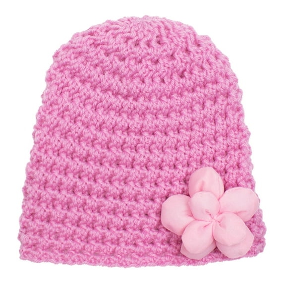 Mnyycxen Girls French Thicken Women's Flowers Knitted Woolen Hat Knitted Crochet Beanie Hat with Flower