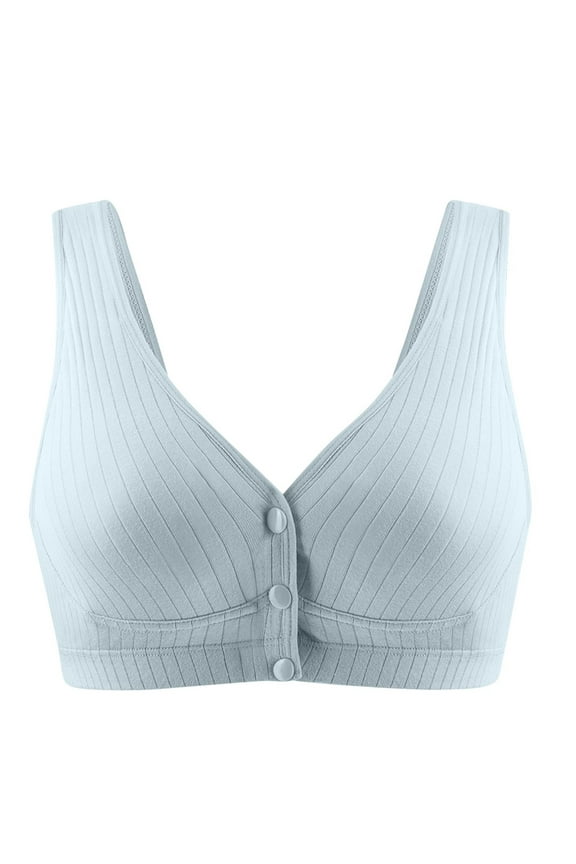 Nursing Bras for Breastfeeding Cotton Wireless Maternity Bra Seamless Support Front Snap Padded Bralettes