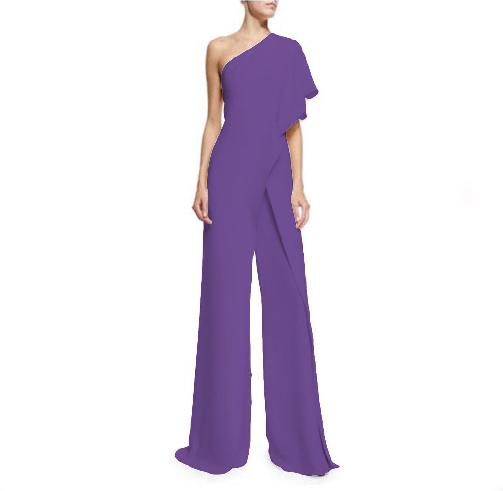 Mnyycxen One Shoulder Jumpsuits for Women Dressy Evening Cocktail