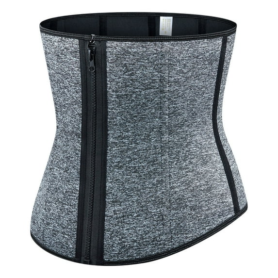 Mnyycxen Waist Trainer Corset Zipper Tummy Control Shapewear Breathable Waist Cincher for Women Body Shaper Sport Girdle