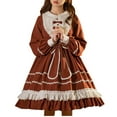 thumbnail image 1 of Mnyycxen Women Sweet Lolita Dress Victorian Long Sleeve Princess Dress Layered Kawaii A-line Dress with Bow, 1 of 4