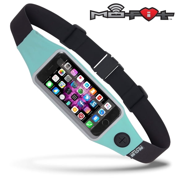 Mo-Fit Waist Pack / Running Belt for iPhone, Android and most Smartphones | Turquoise
