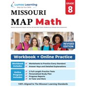 Mo Map by Lumos Learning Missouri Assessment Program Test Prep 8th Grade Math Practice Workbook -length Online Assessments MAP Study Gu, Book 11, Paperback