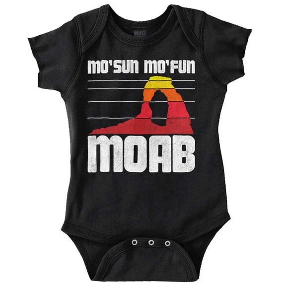 Mo Sun Mo Fun Moab Utah Beehive State Romper Boys or Girls Infant Baby Brisco Brands NB