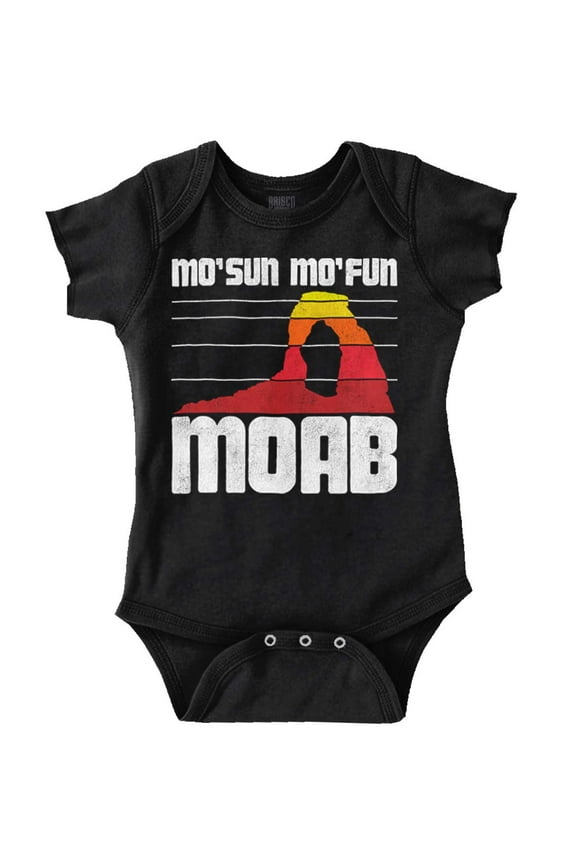 Mo Sun Mo Fun Moab Utah Beehive State Romper Boys or Girls Infant Baby Brisco Brands NB