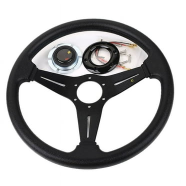 Mo Universal 14inch Leather Steering Wheel Drift Sport Steering Wheels hollow