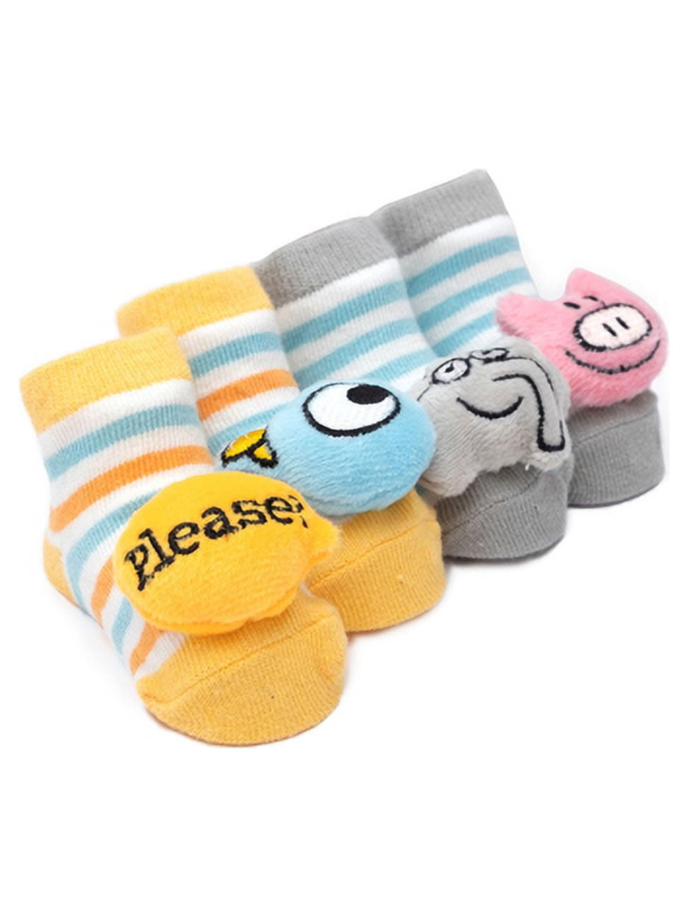 OUT OF PRINT Mo Willems Baby Rattle Socks (2-pack)