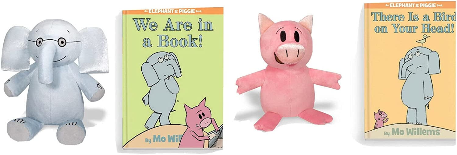 Mo Willems Kohl's Plush Piggie Gerald Elephant with Books, 12