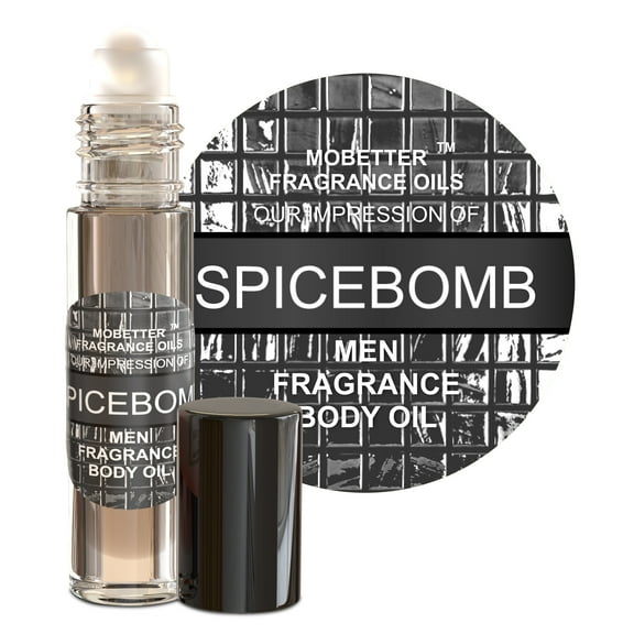 MoBetter Fragrance Oils' Our Impression of SpiceBomb for Men Body Oil 1/3 oz roll on Glass Bottle