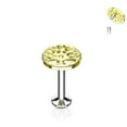 thumbnail image 1 of MoBody 16G Tree Life Labret Piercing Surgical Steel Internally Threaded Monroe Lip Ring Helix Earring (6mm (1/4") Gold-Tone), 1 of 2
