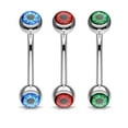 thumbnail image 1 of MoBody 3PCS Snake Eye Curved Eyebrow Ring Barbells Set Surgical Steel Belly Piercing Jewelry 16G, 1 of 4