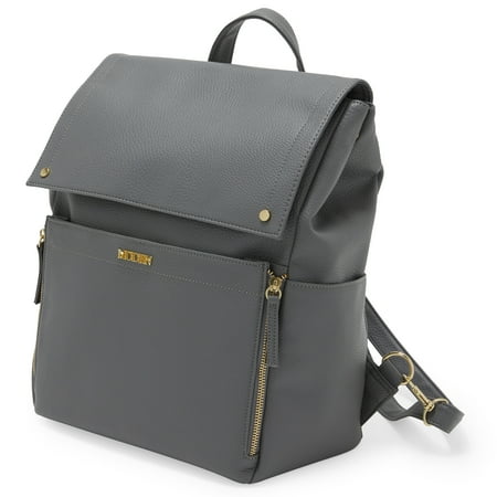 MoDRN Charli Diaper Bag in Gray, Convertible Backpack with Adjustable Straps