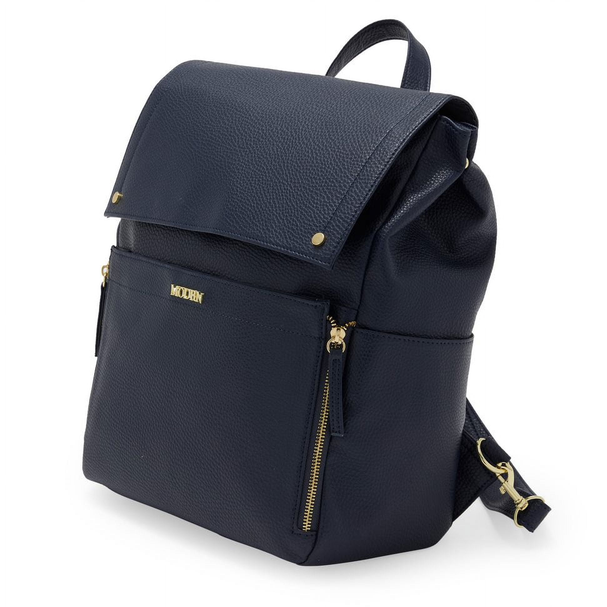 Modrn Nylon Convertible Diaper Bag Backpack, Black