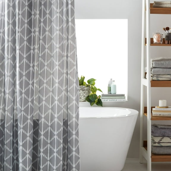 MoDRN Geometric Print Shower Curtain