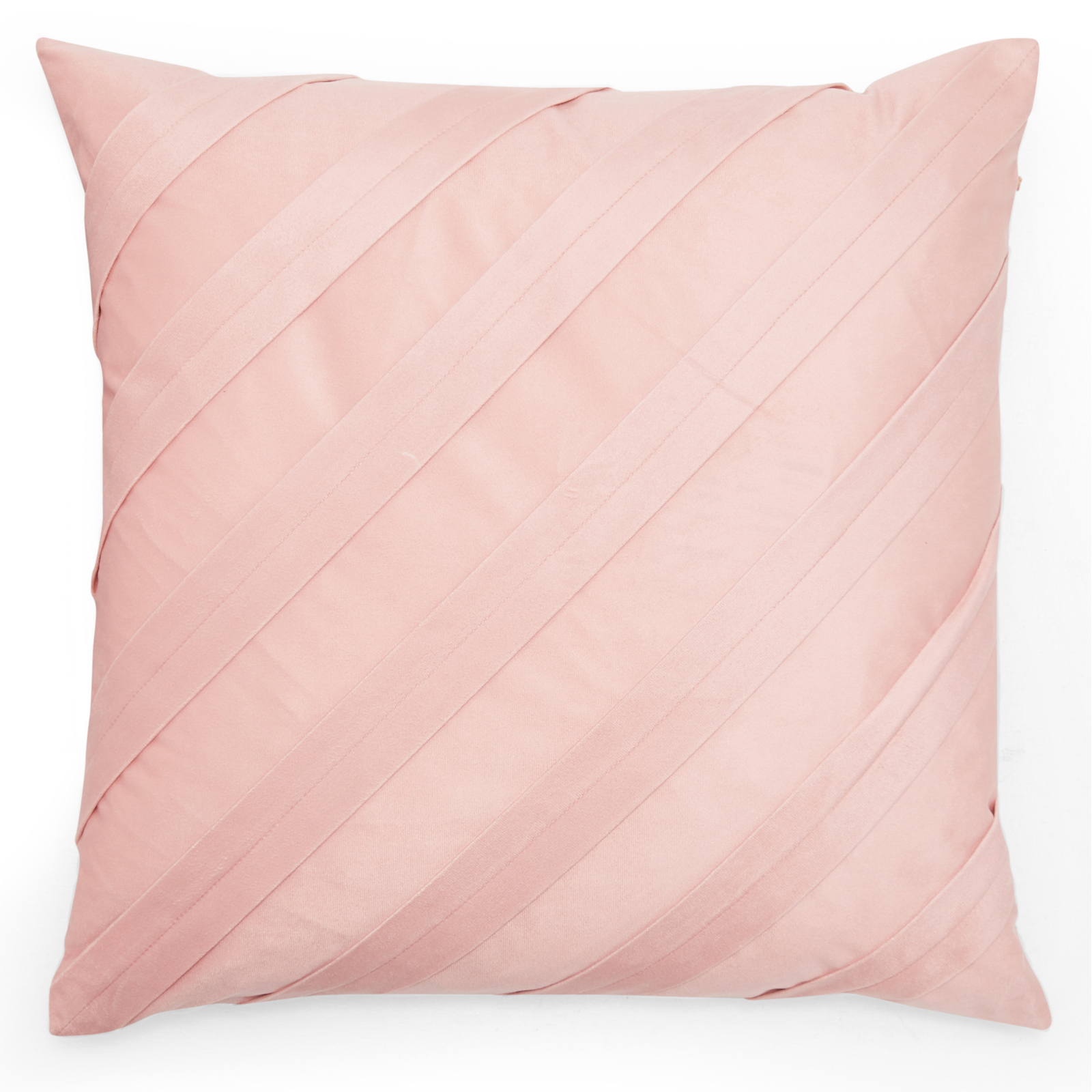 MoDRN Glam Blush Pleated Velvet Decorative Throw Pillow, 20" x 20" - image 1 of 4