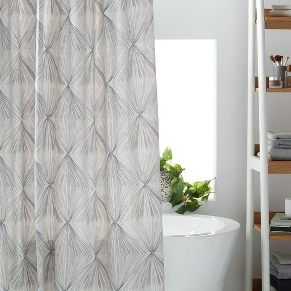 MoDRN Glam Diamond Printed Shower Curtain