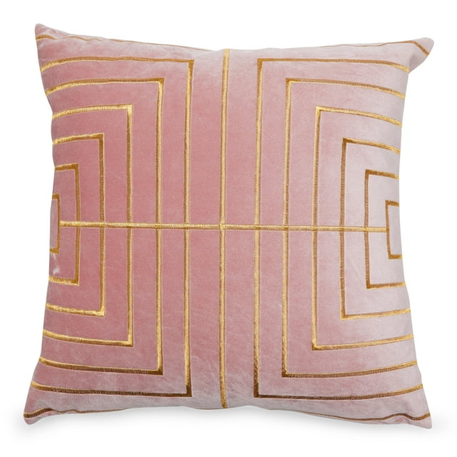 MoDRN Glam Metallic Stitched Decorative Throw Pillow, 20" x 20"