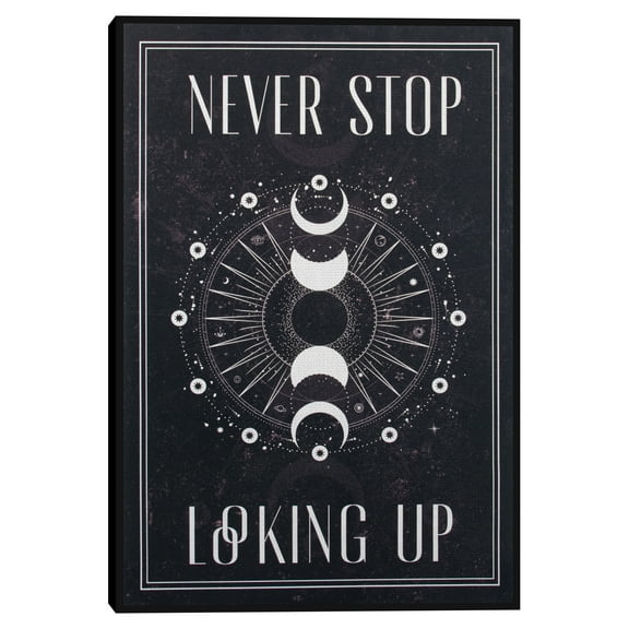 MoDRN Glam Never Stop Looking up Framed Canvas Art Print, 24" x 36"