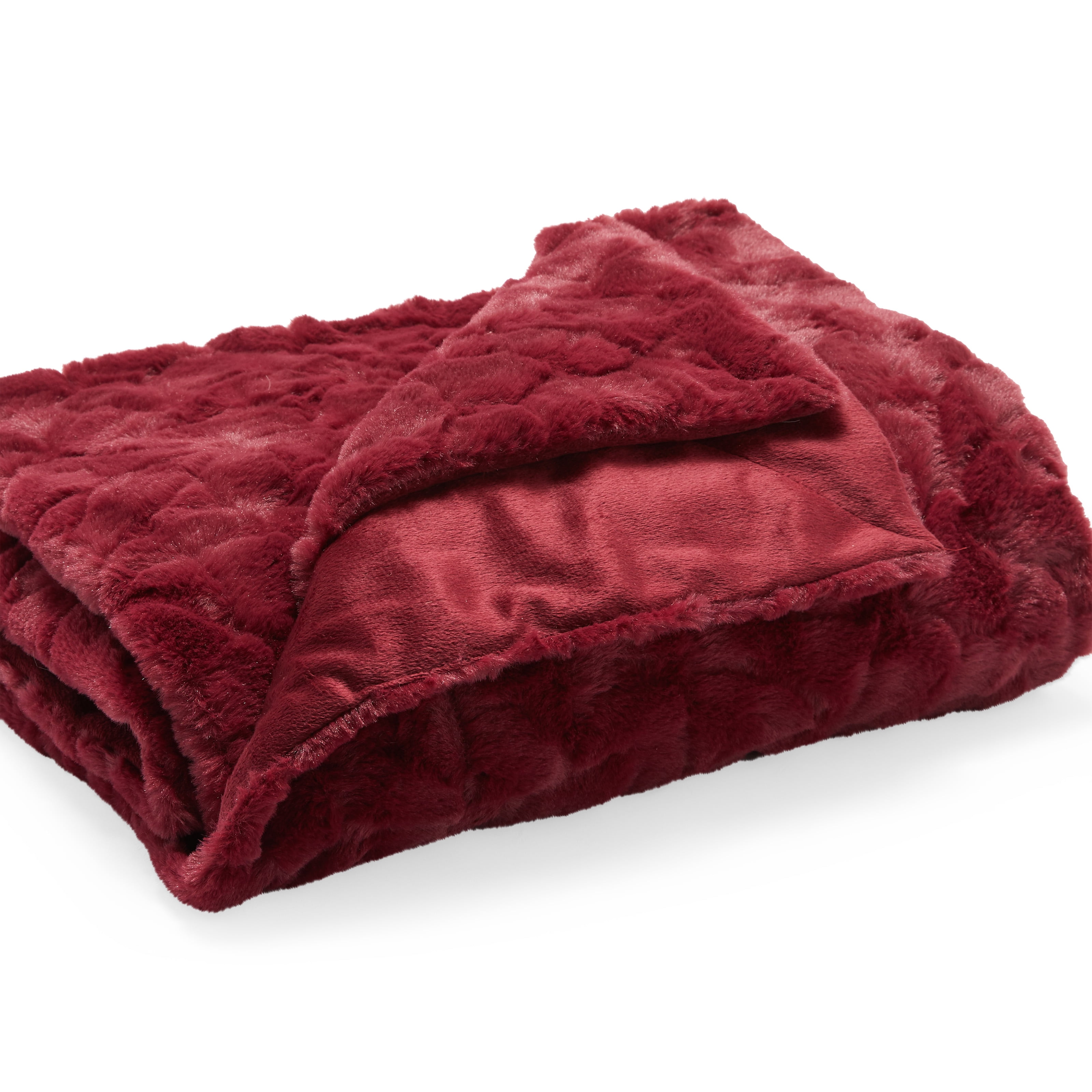 MoDRN Glam Sculpted Faux Fur Throw