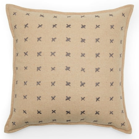 MoDRN Industrial Pick Stitch Decorative Throw Pillow, 20" x 20"