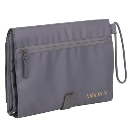 MoDRN Lulu Changing Mat Clutch, Foldable, Gray, Tote Diaper Bags, Unisex Child, Stroller Bag