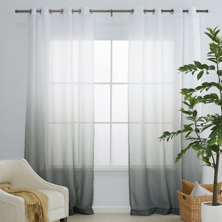 MoDRN Mid-Century Ombre Print Curtain Panel Pair