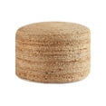 thumbnail image 1 of MoDRN, Natural Boho Round Jute Floor Pouf, Round, 20" x 12", Natural, 1 Pack, 1 of 4