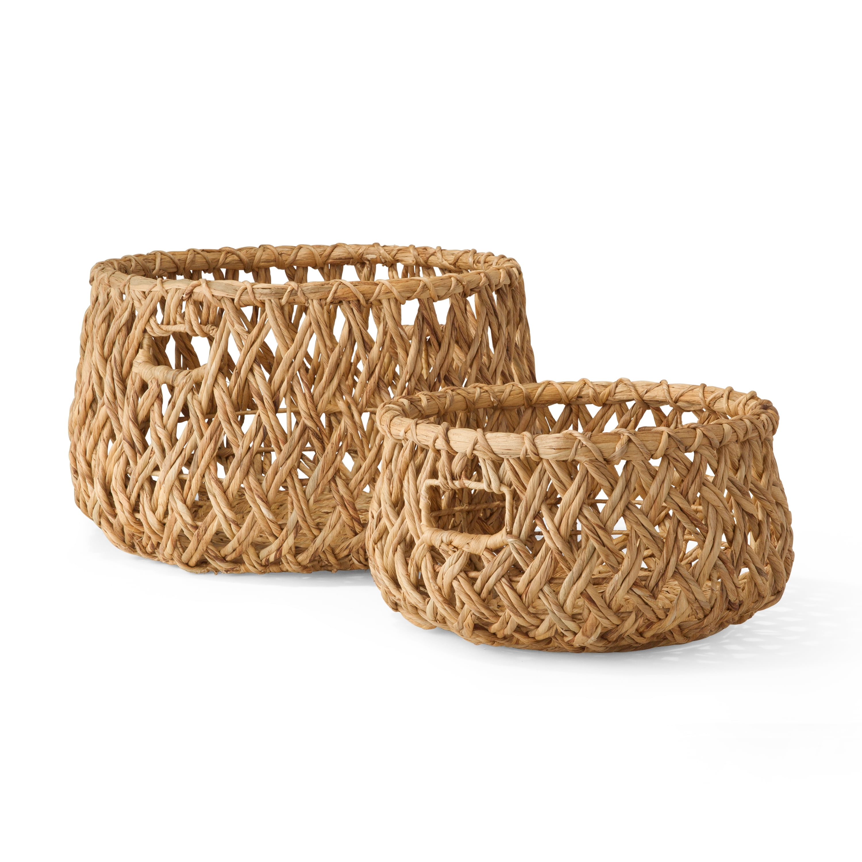 MoDRN Naturals Water Hyacinth Twisted Lattice Belly Storage