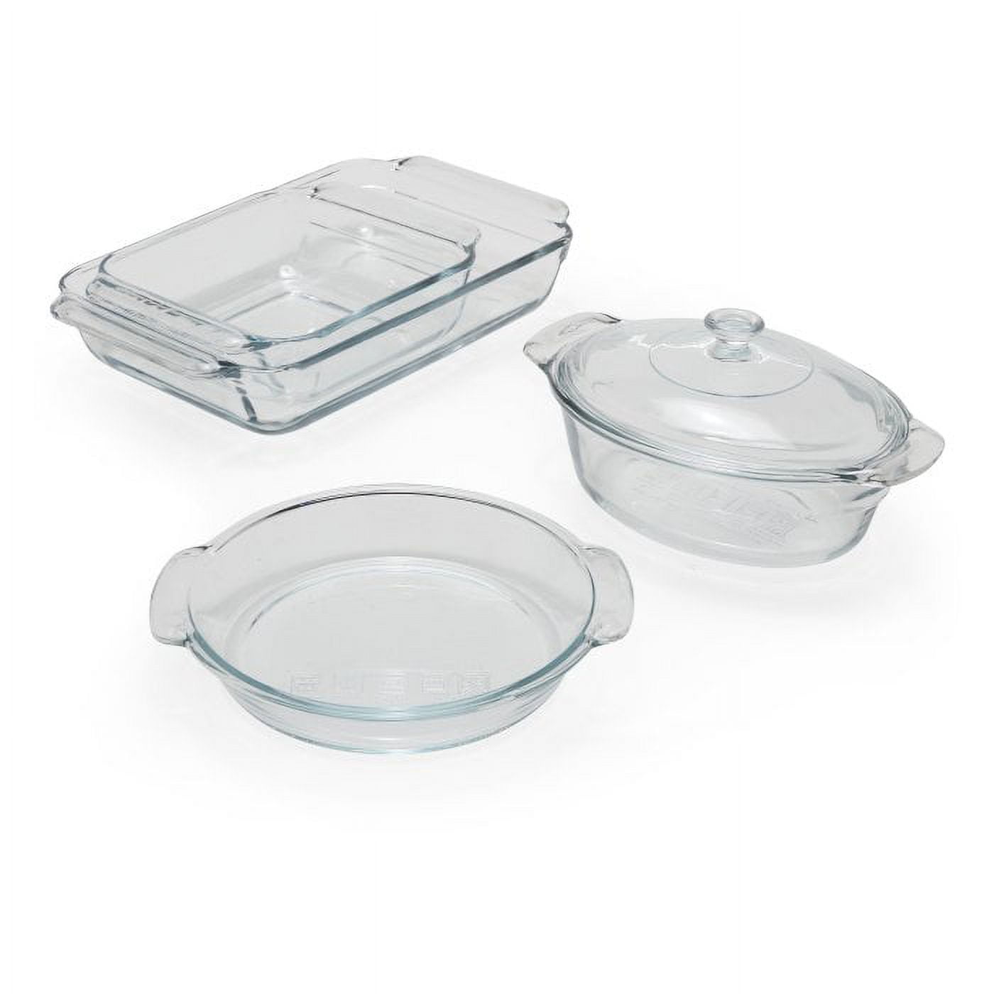MoDRN Premium Clear Glass Bakeware, 5 Piece Set