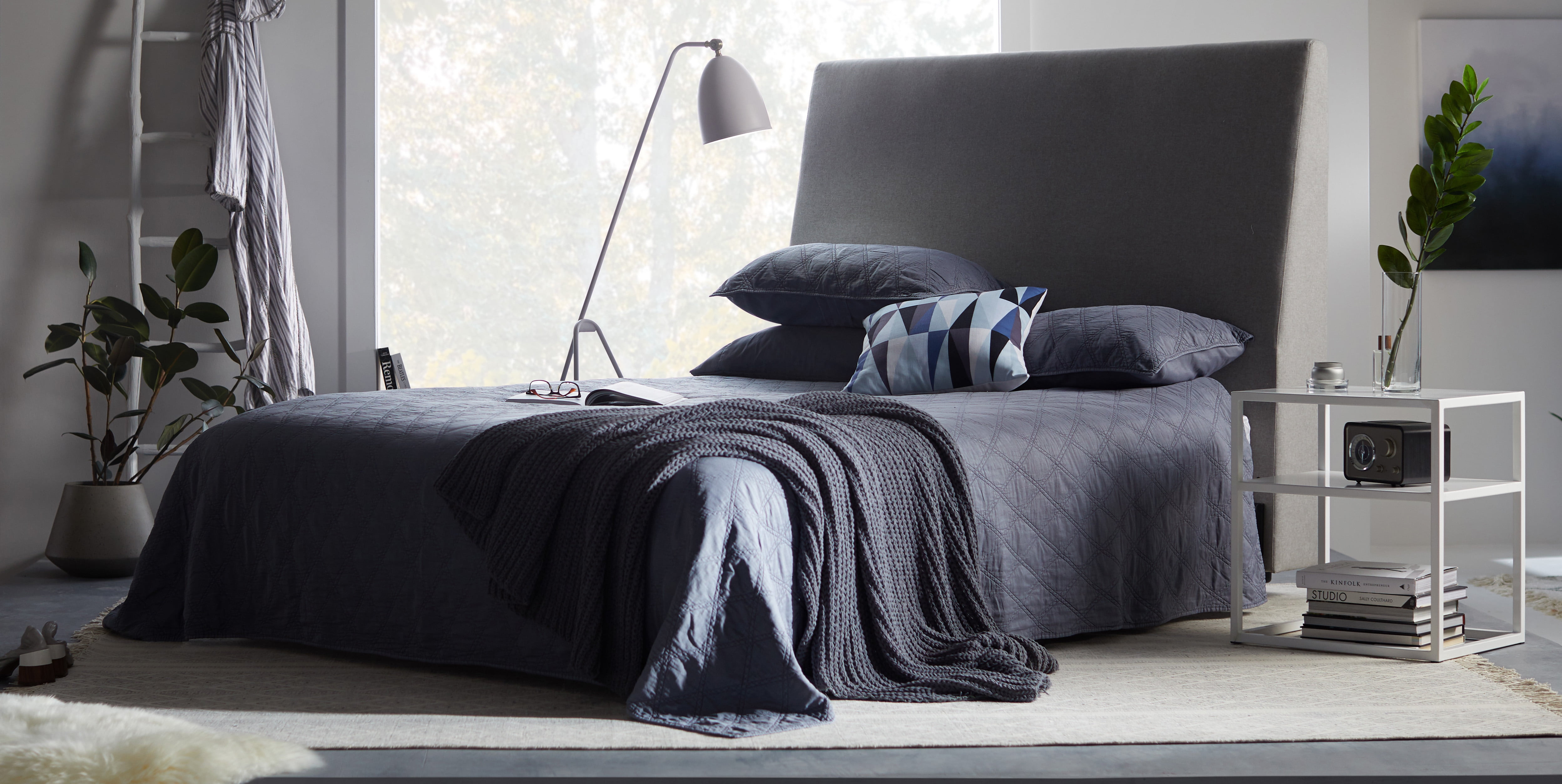 MoDRN Scandinavian 5 Piece Washed Microfiber Quilt Set