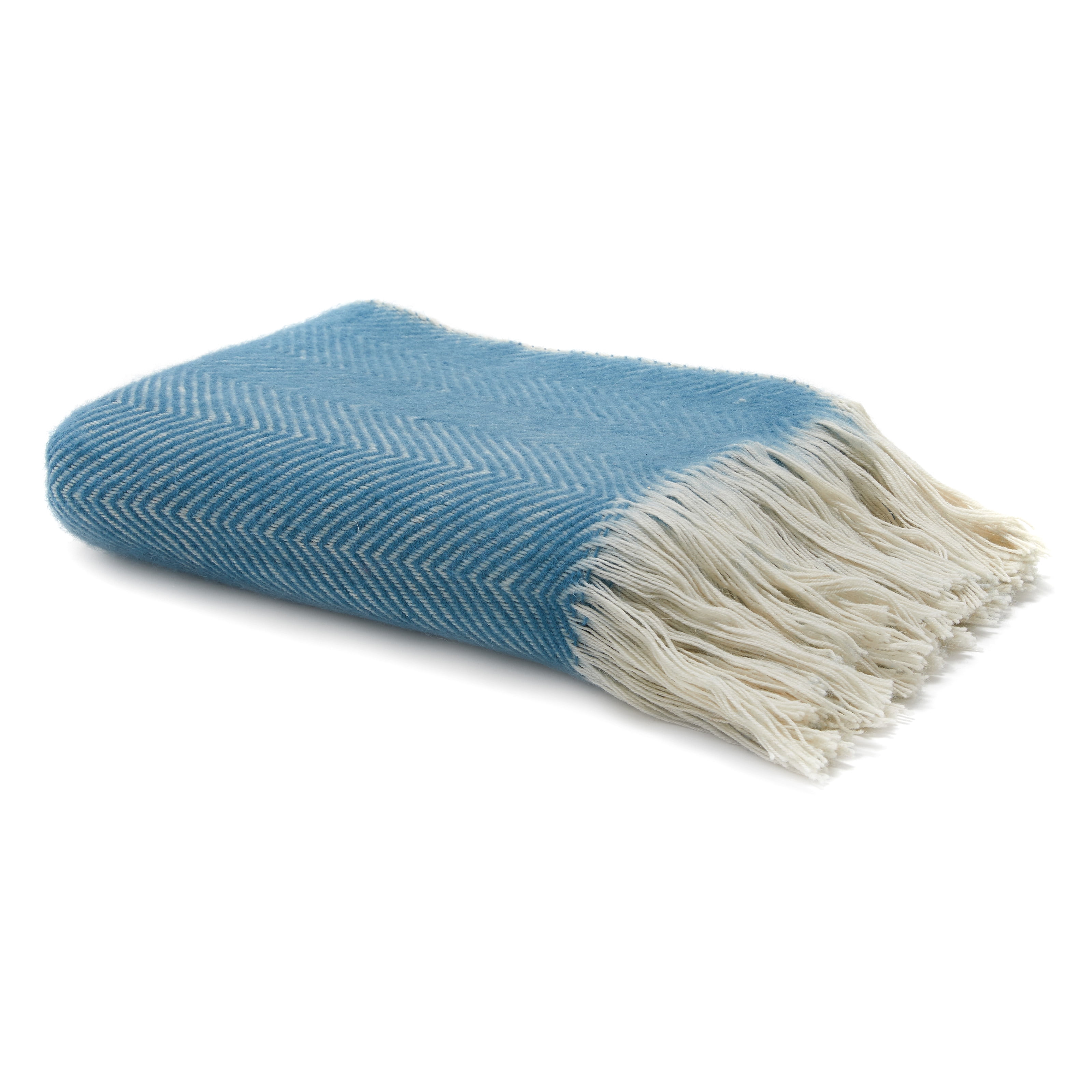 MoDRN Wool Raised Decorative Throw Blanket Sea Blue 50