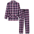 thumbnail image 1 of MoFiz Pjs Men's 100% Cotton Plaid Pajamas Sets Button Down Cozy Loungewear 2 Pieces, 1 of 1