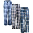 thumbnail image 1 of MoFiz Men's Plaid Print Woven Pajama Pants Cotton Loungewear Sleep Bottoms 3PACK, 1 of 7