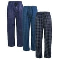 thumbnail image 1 of MoFiz Men's Plaid Print Woven Pajama Pants Cotton Loungewear Sleep Bottoms 3PACK, 1 of 9