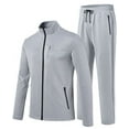 thumbnail image 1 of MoFiz Men's Long Sleeve Tracksuits Set Zipper Running Sports Set 2 Pieces with Pockets, 1 of 8