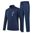 thumbnail image 1 of MoFiz Men's Long Sleeve Tracksuits Set Zipper Running Sports Set 2 Pieces with Pockets, 1 of 5