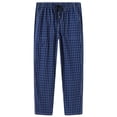 thumbnail image 1 of MoFiz Men's Cotton Pajama Pants, Lightweight Breathable Woven Plaid Lounge Bottoms with Pockets, Drawstring, Size M-2XL, 1 of 1