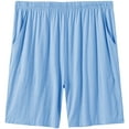 thumbnail image 1 of YIRUIYA Men’s Plus Size Lightweight Elastic Drawstring Pajama Shorts with Pockets, 1 of 7
