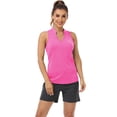 thumbnail image 1 of YIRUIYA Women Sleeveless Golf Polo Shirts V-Neck Racerback Tank Tops, 1 of 4