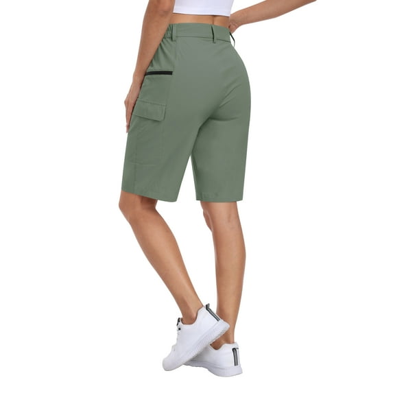 YIRUIYA Women's 10-Inch Outdoor Quick-Dry Sports Cargo Shorts